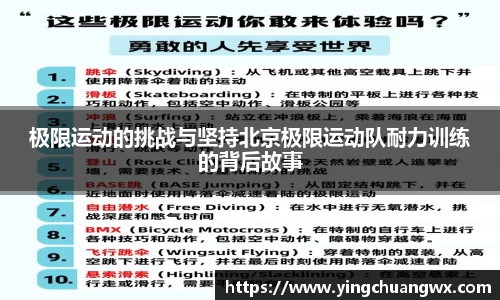 极限运动的挑战与坚持北京极限运动队耐力训练的背后故事