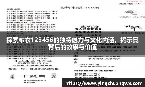 探索布衣123456的独特魅力与文化内涵，揭示其背后的故事与价值