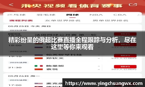 精彩纷呈的俄超比赛直播全程跟踪与分析，尽在这里等你来观看